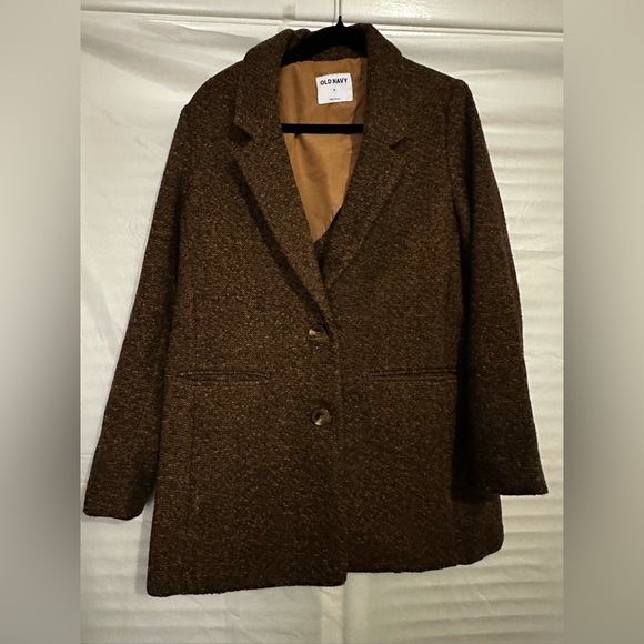 Old Navy Brown Tweed Oversized Blazer - Picture 1 of 1